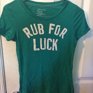 Teal/green T-shirt